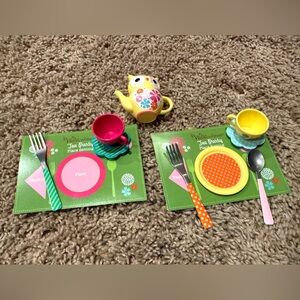 AG Welliewishers Tea Set for Two Set with Owl Teapot & Accessories 14” doll